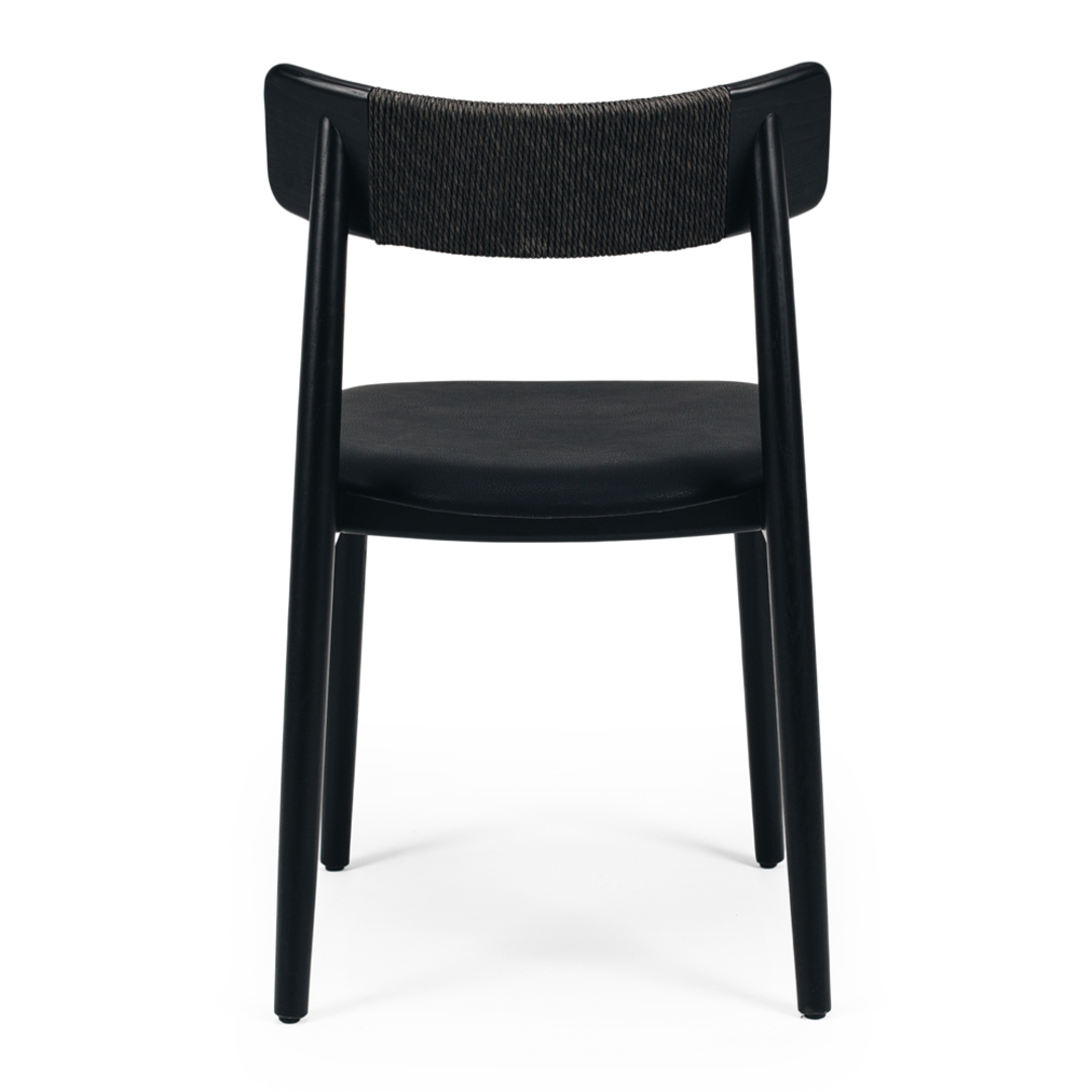 Niles Dining Chair Black Oak PU image 3